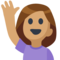 Person Raising Hand - Medium emoji on Facebook